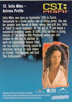 Sofia Milos Gallery Trading Card Database