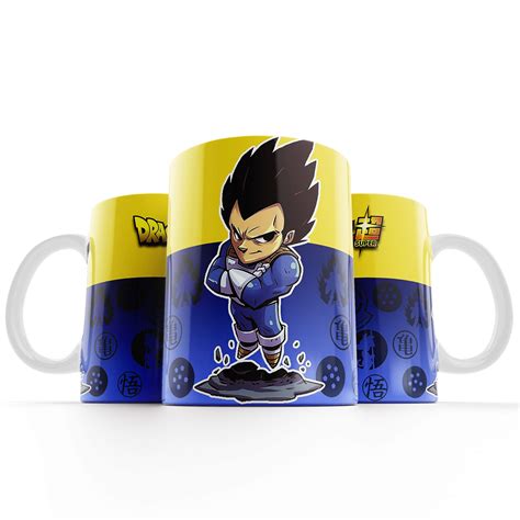 Caneca Xícara Dragon Ball Z Vegeta Personagens M15 325ml Lenx Designer