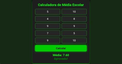 Calculadora De Média Escolar - Tutorial: Criando uma Calculadora de Média Escolar com Estilo Dark Neon