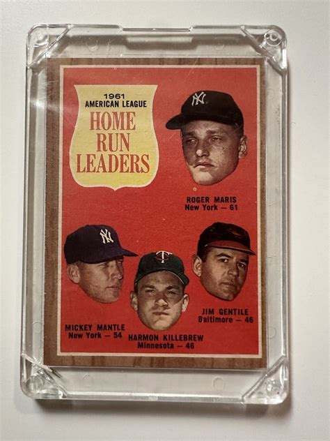 Topps American League Home Run Leaders Mickey Mantle Maris