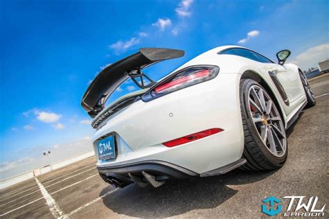 Cayman Carbon Fiber Gt Look Rear Spoiler Uniqperformance