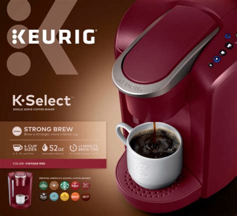 Keurig® K Select Single Serve Coffee Maker Vintage Red 1 Ct Smiths Food And Drug