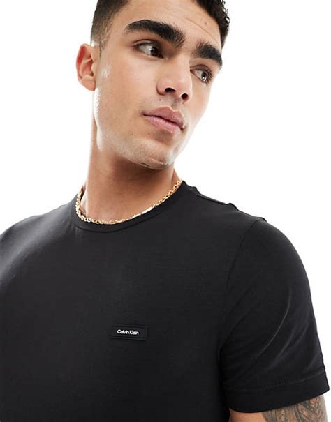 Calvin Klein Stretch Slim Fit T Shirt In Black Asos