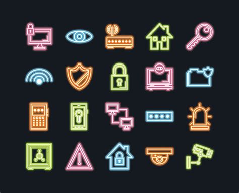 Premium Vector Security Protect And Technology Icons