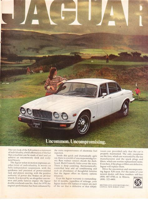 Vintage Jaguar Magazine Advertisement