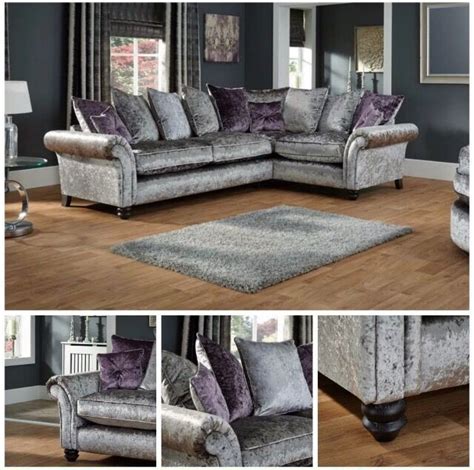 New Scs Hepburn Scatter Back Corner Velvet Sofa In Hemel Hempstead