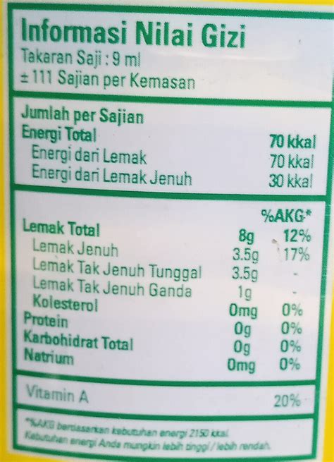 Minyak Goreng Tropical Bina Karya Prima 1 Liter