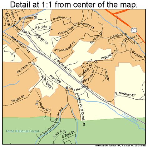 Globe Arizona Street Map 0428030