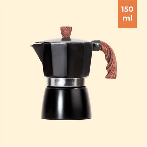 Cafetera Italiana Moka 3 Tazas 150ml Negra Distrito Cafetero