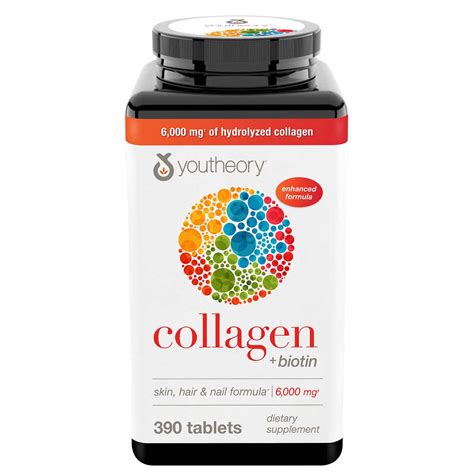Amazon.com: Youtheory Collagen Plus Biotin, 390 Tablets (3 Pack ...