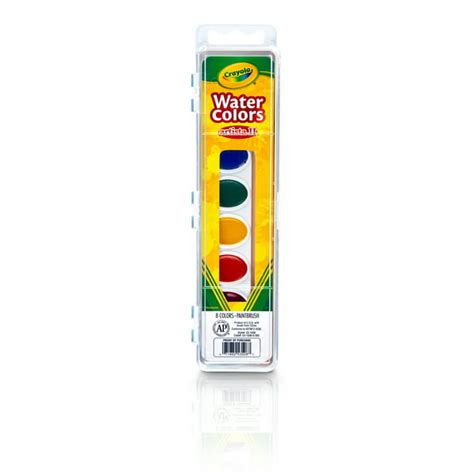 Crayola Artista Ii Non Toxic Semi Moist Watercolor Paints Plastic Oval