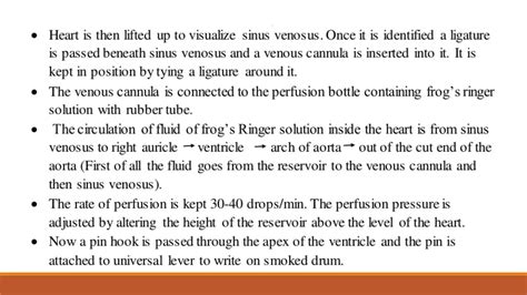 Pharmacology Effect Of Drugs On Isolated Perfused Frog S Heart PPT