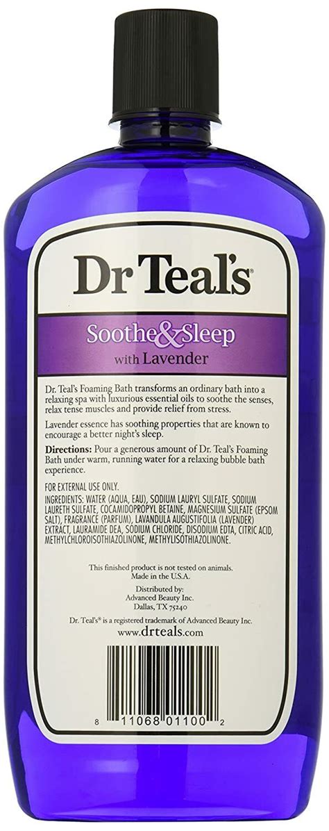 1000ml Dr Teals Foaming Bath With Pure Epsom Salt Soothe And Sleep With