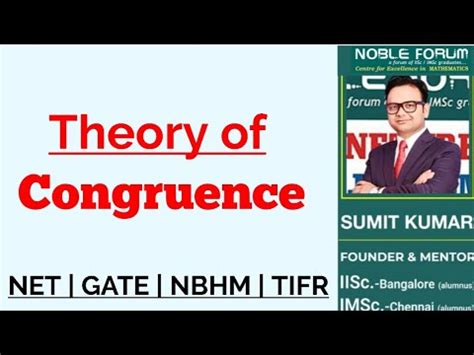 Theory Of Congruences CSIR NET TIFR ISI NBHM GATE CMI