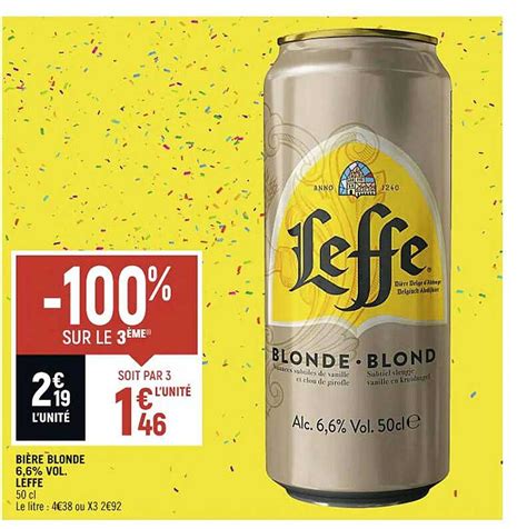 Offre Bière Blonde 6 6 Vol Leffe chez Shop