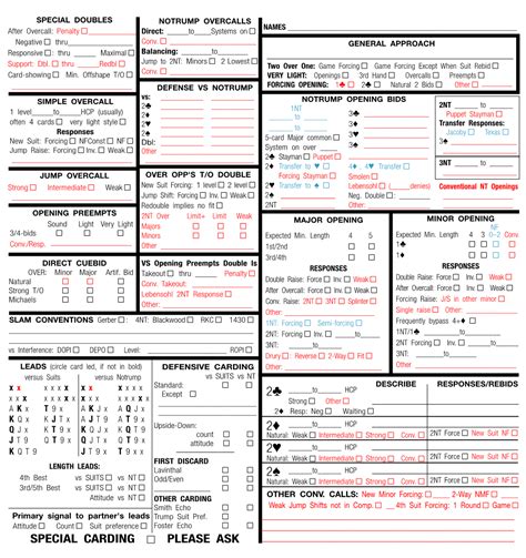 A Blank Acbl Convention Card Docslib