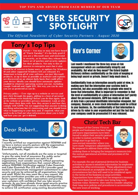 Cybersecurity Newsletter Template