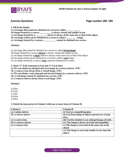 Ncert Solutions Class 7 Science Chapter 15 Light Download Pdf