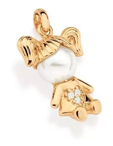 Pingente Rommanel Feminino Menina Folheado A Ouro 18k 542670