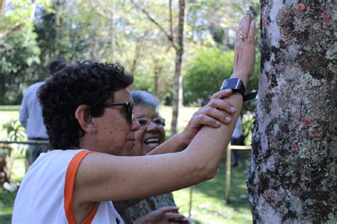 Visita monitorada à trilha sensorial alunos cegos e baixa visão