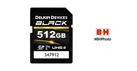 Delkin Devices Gb Black Uhs Ii Sdxc Memory Card Dsdbv Bx