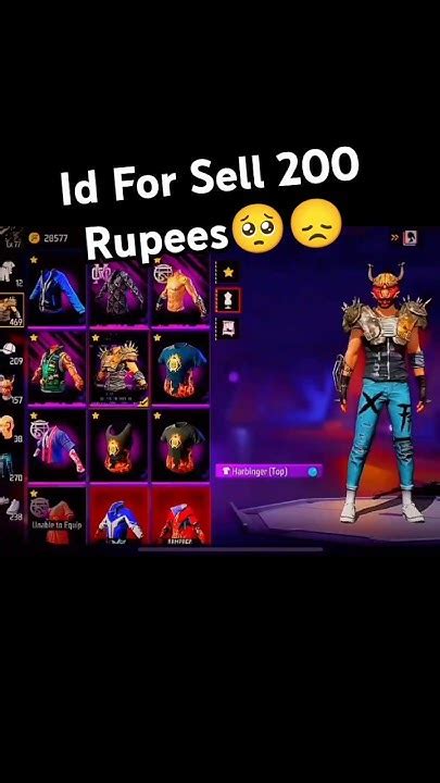 My Id For Sell Only 200 Rupees😞🥺 Freefire Viral Shortsfeed Youtube