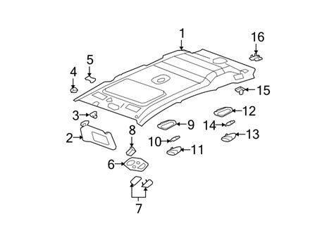 Chevrolet Equinox Headliner Malibu W O Sunroof W Head Air Bag W Gps 19208495 Gm Parts