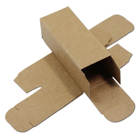 Pcs Small Brown Kraft Paper Cardboard Box Diy Craft Paperboard