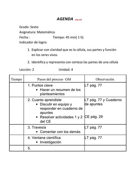 15 Ejemplo De Agenda