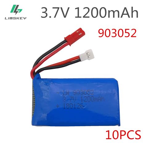 Wholesale 10 Pcs 3 7V 1200mAh 25C Drone Rechargeable Lipo Battery