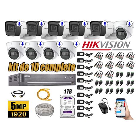 Ripley Kit C Mara Seguridad Hikvision Ri H K Mp Audio