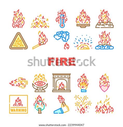 Flame Hot Fire Burn Bonfire Heat Stock Vector Royalty Free Shutterstock