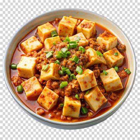 Premium Psd Mapo Tofu With Minced Pork Isolated On Transparent Background