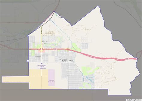 Map Of Fortuna Foothills Cdp Thong Thai Real