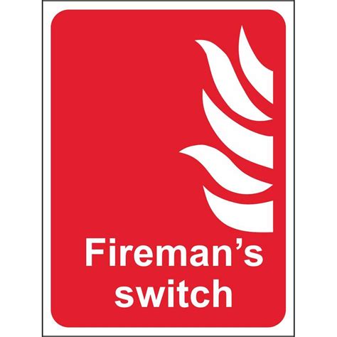 Firemans Switch Signs Fire Fighting Equipment Safety Signs Ireland