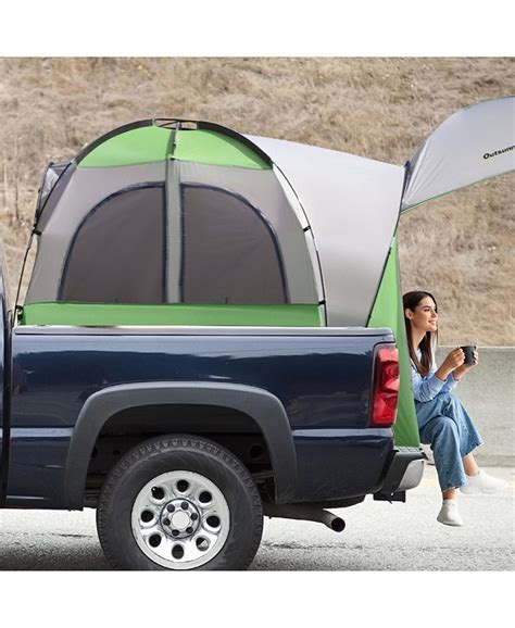 Outsunny Truck Bed Tent for 5'-5.5' Bed with Awning, Portable Pickup ...