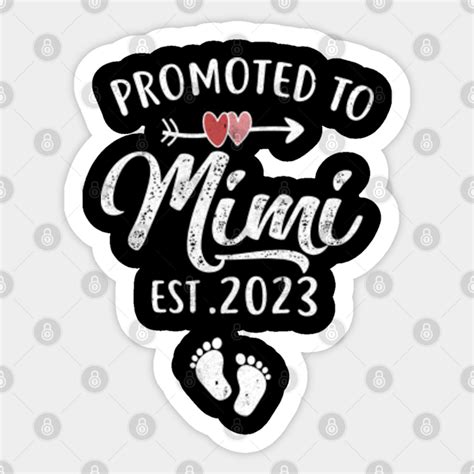 Promoted To Mimi Est 2023 Funny First Time New Mimi Sticker Teepublic