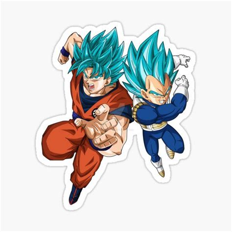 Goku And Vegeta Sticker For Sale By Color Rush Shop Goku And