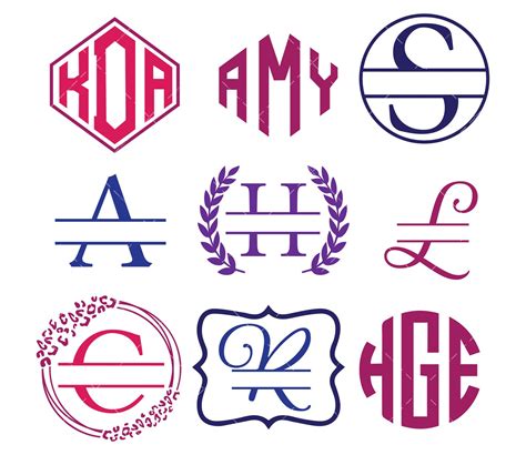 monogram svg bundle png  monogram alphabets monogram letters svg