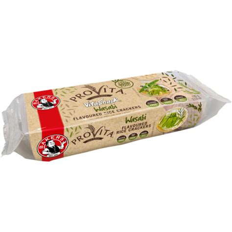 Bakers Provita Vitasnack Wasabi Flavoured Rice Crackers 100g Crackers And Cream Crackers