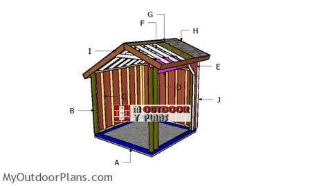 X Loafing Shed Saltbox Roof Plans Myoutdoorplans