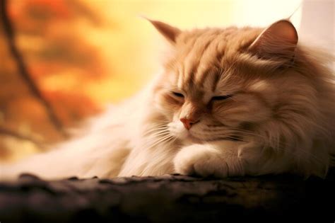 Premium Photo A Cat Taking A Nap Wallpaper