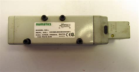 Numatics Valve 353ba400m000061 Psi 150 Metal Logics Inc