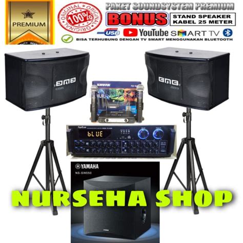 Jual Paket Karaoke BMB 10 Inch Plus Subwoofer YAMAHA Full Set