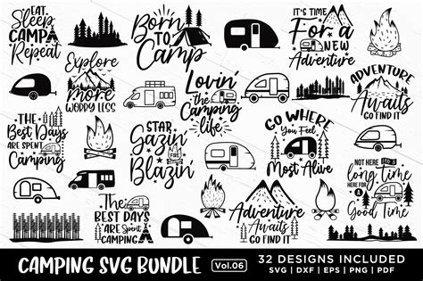 Camping Svg Bundle Vol6 Graphic By Craftlabsvg · Creative Fabrica