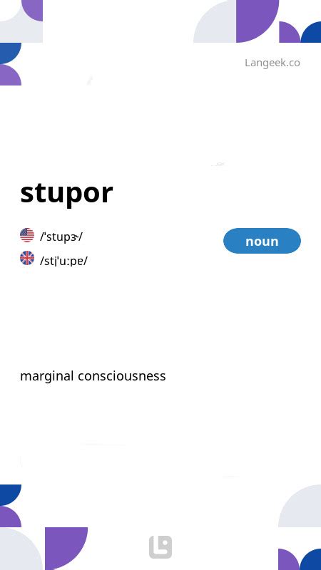 Definition & Meaning of "Stupor" | Picture Dictionary