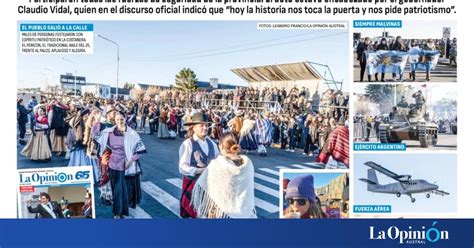 Diario La Opini N Austral Tapa Edici N Impresa Del Domingo De Mayo