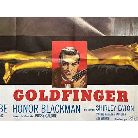 Affiche française originale vintage James Bond Goldfinger 1960