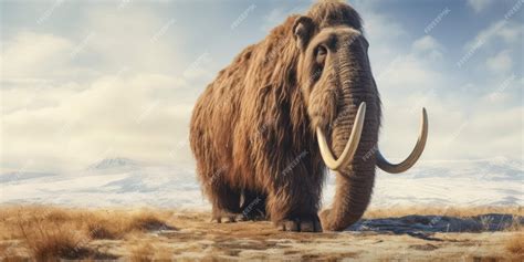 Premium AI Image | Prehistoric Mammoth in its Natural Habitat