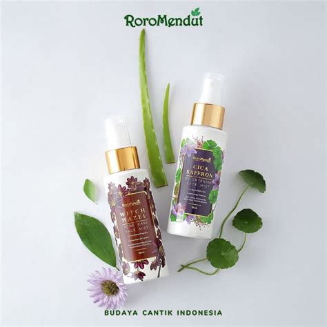 Jual RORO MENDUT CICA SAFFRON BRIGHTENING FACEMIST WITCH HAZEL ACNE